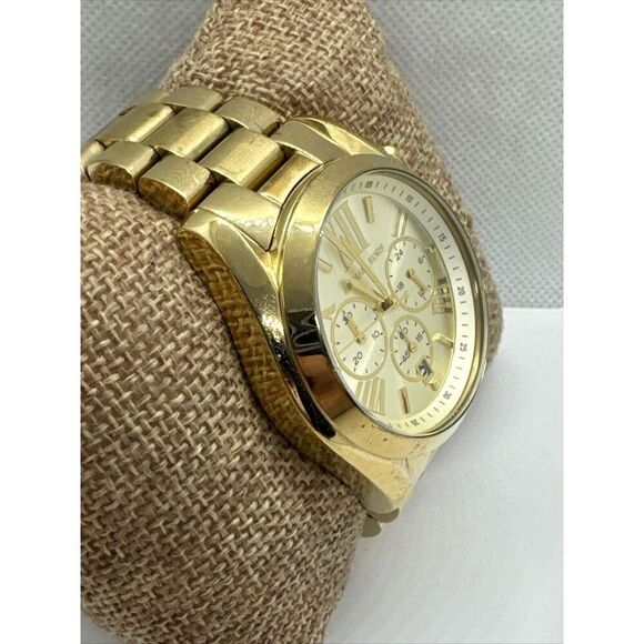 Michael Kors Bradshaw MK5605 Women Gold Stainless Steel Analog Dial Watch JNA685 - Picture 3 of 11